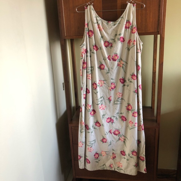 SOLD • linen floral tank dress - Picture 3 of 6